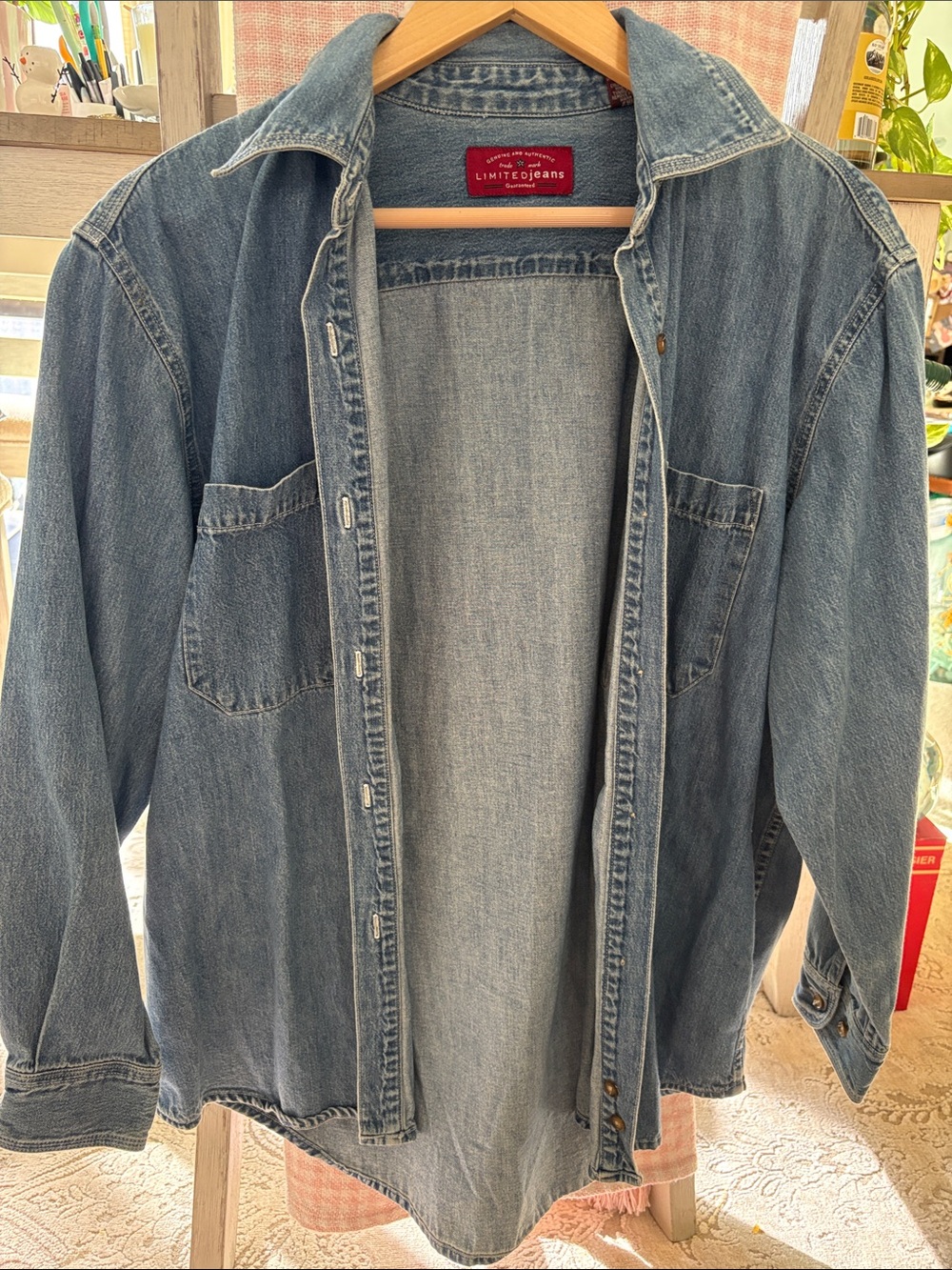 The Limited Light Blue Denim Shirt Jacket